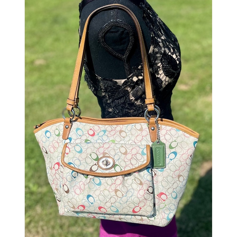 Coach Multicolor Signature Tote Bag